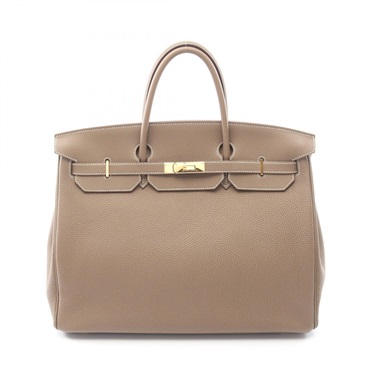 HERMES Birkin 40 Handbag Togo leather Gray Etoupe Grey GHW Used Women K