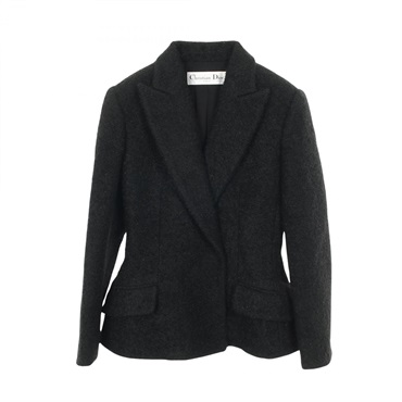 Dior Tailored Jacket wool Mohair Black Used Women size 36