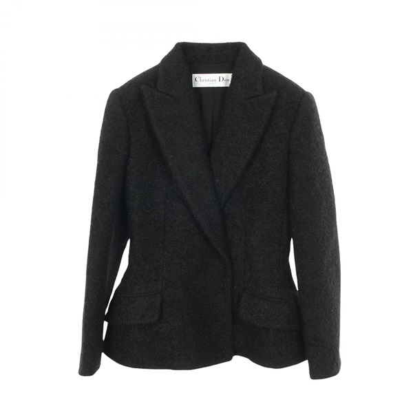 Dior Tailored Jacket wool Mohair Black Used Women size 36
