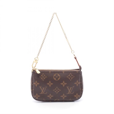 LOUIS VUITTON Mini Pochette Accessoires Handbag Pouch M58009 Monogram Used LV
