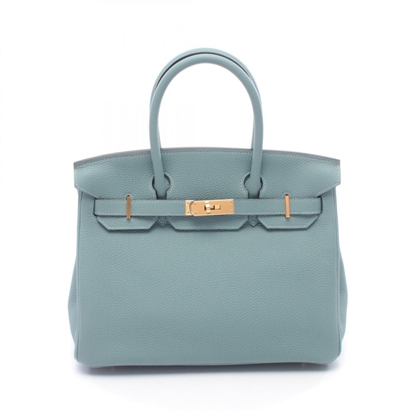 HERMES Birkin 30 Handbag Togo leather Blue Ciel GHW Used Women Y