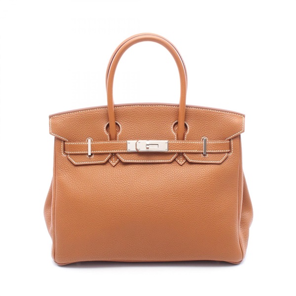 HERMES Birkin 30 Handbag Togo leather Brown Gold SHW Used Women F