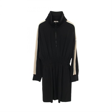 MONCLER Jersey Dress 2G00008 Rayon acetate Black Beige #42 Used Women