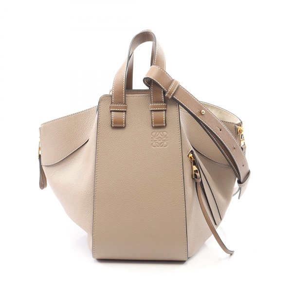 LOEWE Hammock small Shoulder Handbag leather Beige Used Women Crossbody