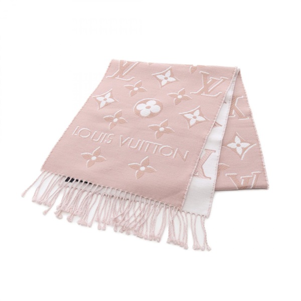 LOUIS VUITTON LV Essential Shine Rose Scarf wrap M78237 wool Pink Used Women