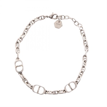 Christian Dior CD Logo Bracelet Bangle 23㎝ Gold Plated Used Women