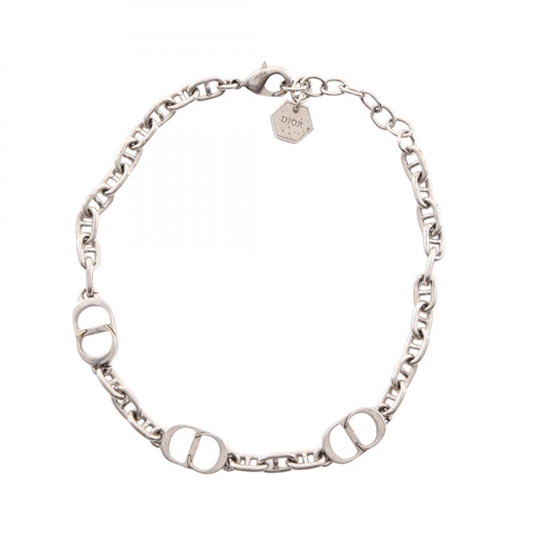 Christian Dior CD Logo Bracelet Bangle 23㎝ Gold Plated Used Women