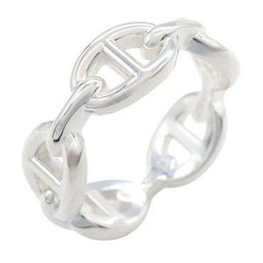 HERMES Chaine d'Ancre Enchainee PM Ring Silver 925 Used #7.25 #55