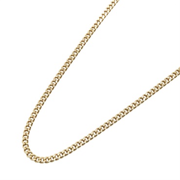 JEWELRY Single 2 side Flat link Chain Necklace 52cm 18KYG Yellow Gold Used Women