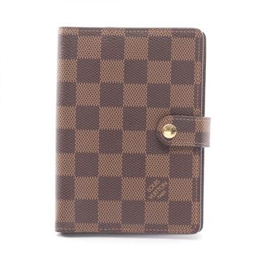 LOUIS VUITTON Agenda PM Notebook cover R20700 Damier canvas Ebene Used unisex LV