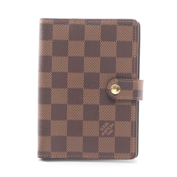 LOUIS VUITTON Agenda PM Notebook cover R20700 Damier canvas Ebene Used unisex LV