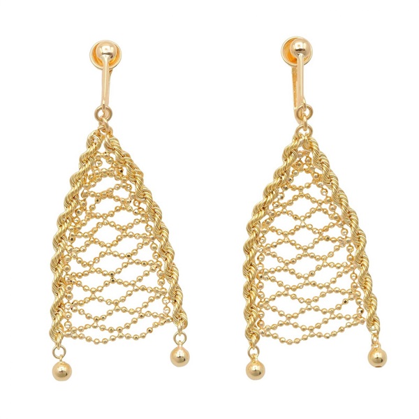 JEWELRY K18 Earring 18KYG Yellow Gold Used women