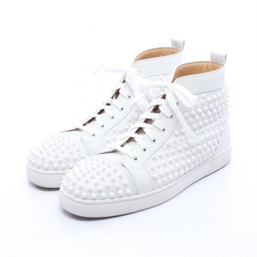 Christian Louboutin Spike studs Sneakers Shoes #43 1/2 leather White Used mens