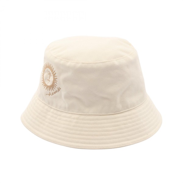 HERMES Jean Sunshine Bucket Hat Ecru cotton Beige Used Women size 58