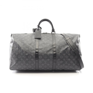 LOUIS VUITTON Keepall Bandouliere 55 Travel Duffel Bag M40605 Monogram eclipse