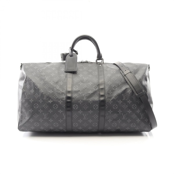 LOUIS VUITTON Keepall Bandouliere 55 Travel Duffel Bag M40605 Monogram eclipse