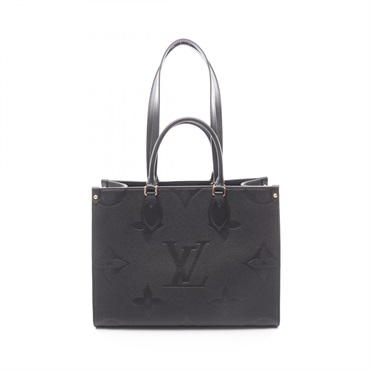 LOUIS VUITTON On the Go MM shoulder hand Tote Bag M45595 Monogram empreinte noir