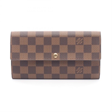 LOUIS VUITTON Portefeuille Sarah Bifold purse long wallet N61734 Damier leather