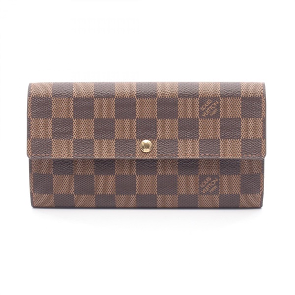LOUIS VUITTON Portefeuille Sarah Bifold purse long wallet N61734 Damier leather