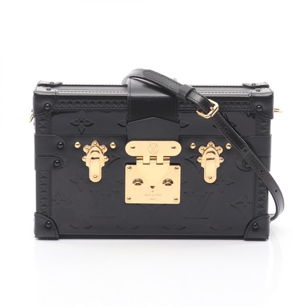 LOUIS VUITTON Petit Malle Shoulder crossbody Bag M54180 Vernis Noir used women