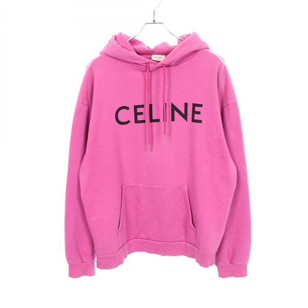 CELINE Loose Sweatshirt Hoodie 2Y321052H cotton Pink Used mens size XL