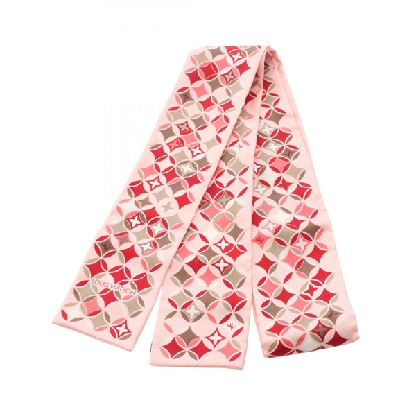 LOUIS VUITTON Bandeau Ribbon Scarf Wrap Foulard M72167 silk Pink Pink Used Women