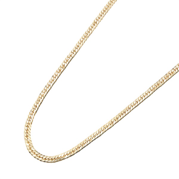 JEWELRY 8-W Curb Strap Necklace 18KYG Yellow Gold Used Unisex 40㎝