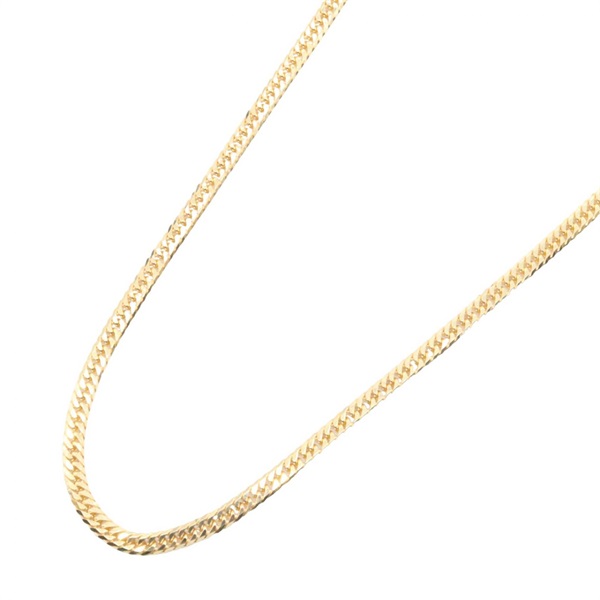 JEWELRY 8-W Curb Strap Necklace 18KYG Yellow Gold Used Unisex 45㎝