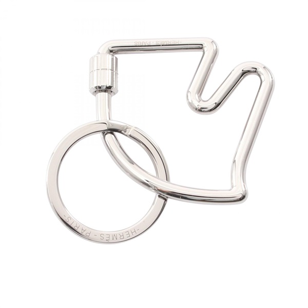 HERMES Cheval Key ring H077216FJ00 metal Silver Used Women SHW