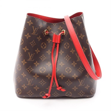 LOUIS VUITTON NeoNoe Shoulder Bag M44021 Monogram canvas leather Coquelicot used