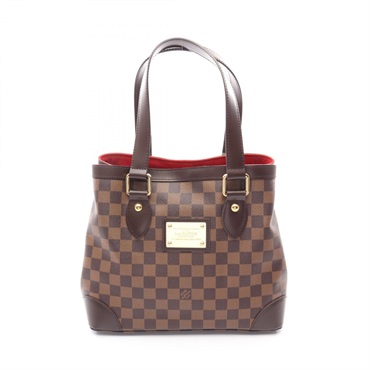 LOUIS VUITTON Hampstead PM Tote Bag N51205 Damier canvas Brown Ebene Used Women