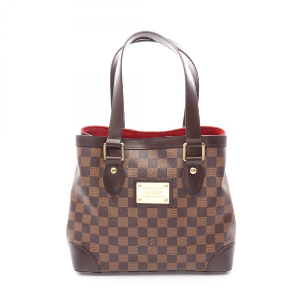 LOUIS VUITTON Hampstead PM Tote Bag N51205 Damier canvas Brown Ebene Used Women