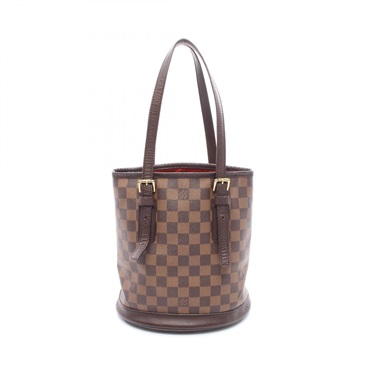 LOUIS VUITTON Marais Shoulder Tote Bag N42240 Damier canvas leather Ebene Used