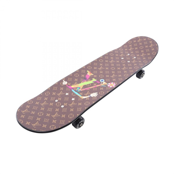 LOUIS VUITTON LV TM Superflat Characters Skateboard Wood Brown Used unisex