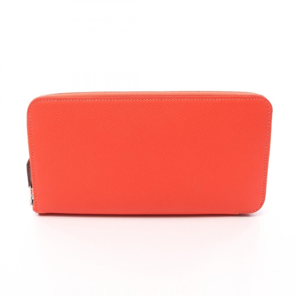 HERMES Azap Long Silk In Around zip Long Wallet Epsom leather Rose Texas SHW W
