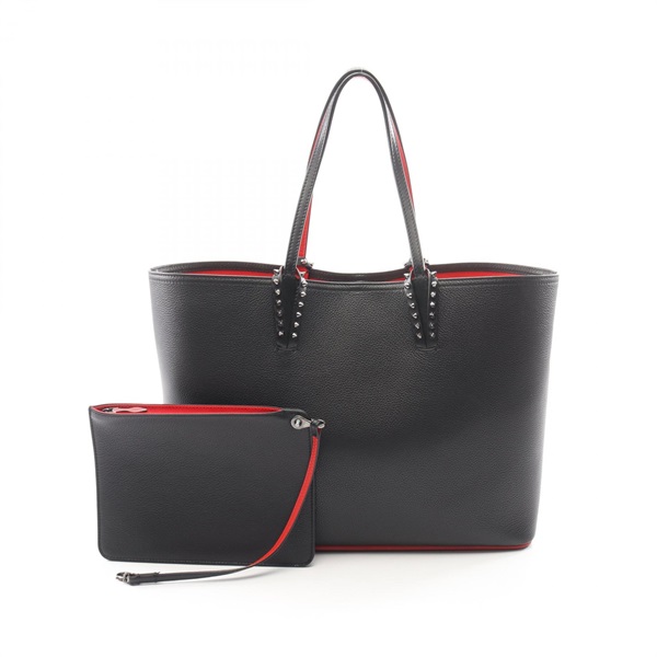 Christian Louboutin CABATA Shoulder Tote Bag 3205218 leather Black Red Used