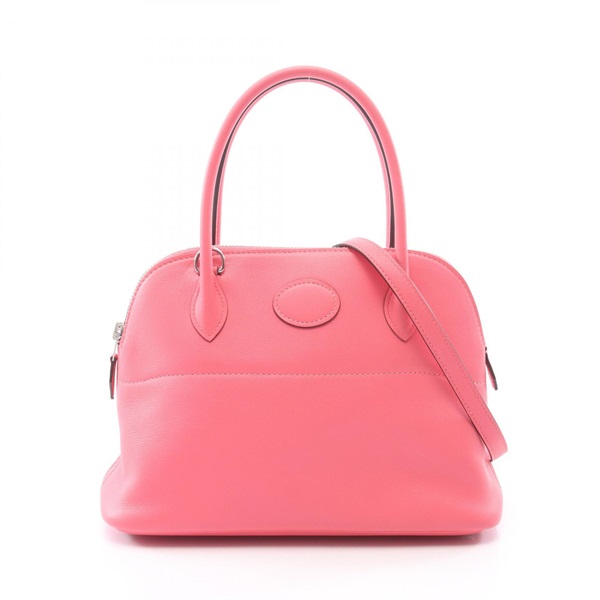 HERMES Bolide27 Shoulder Handbag Swift leather Pink Rose azalee SHW Used Women A