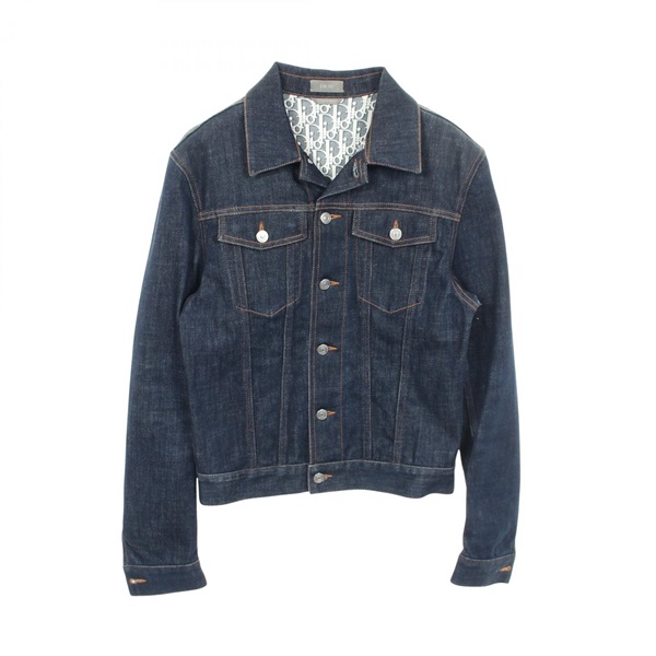 Christain Dior Oblique Denim Jacket #44 cotton Navy Used mens