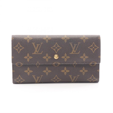 LOUIS VUITTON Porte Tresor International Tri-fold long wallet M61215 Monogram LV