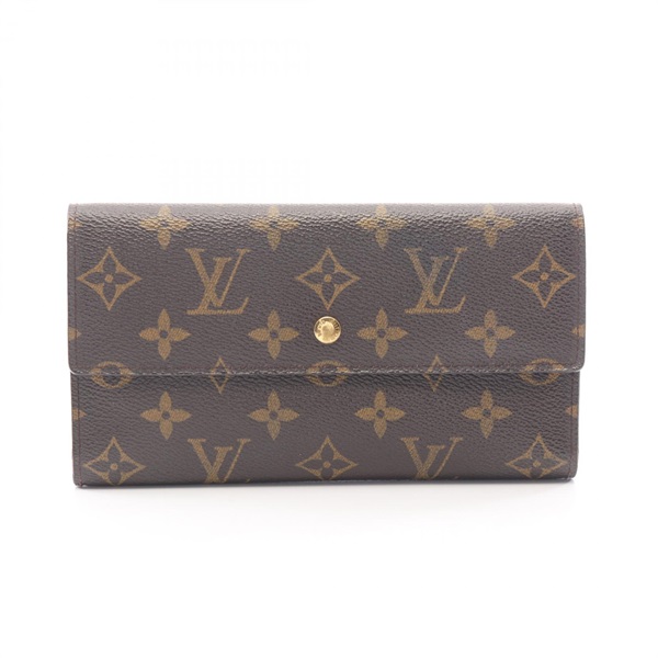 LOUIS VUITTON Porte Tresor International Tri-fold long wallet M61215 Monogram LV