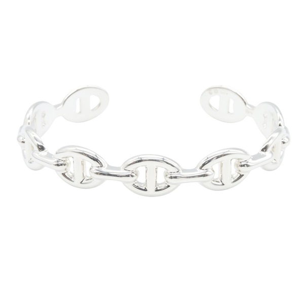 HERMES Chaine d'ancre Enchainee Bangle MM Bracelet Silver 925 Preowned Women