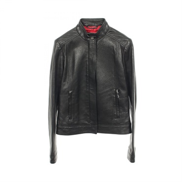 GUCCI Single Riders Jacket Blouson #36 leather Black Used Women
