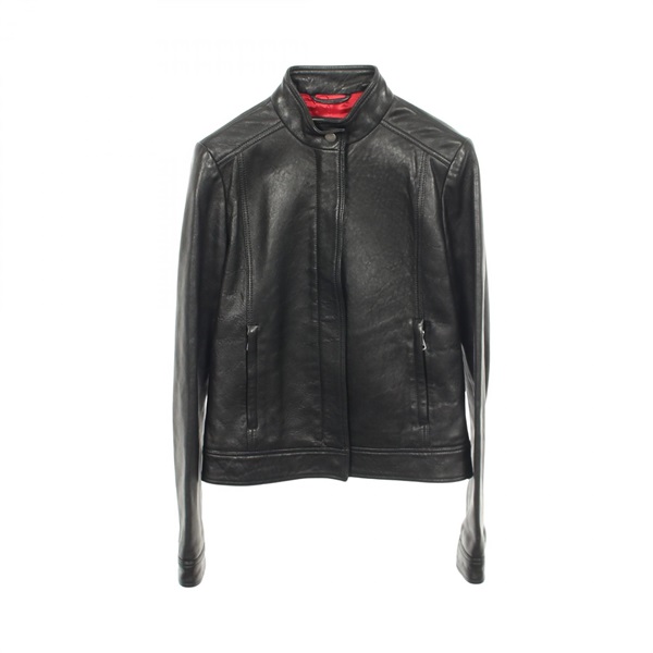 GUCCI Single Riders Jacket Blouson #36 leather Black Used Women