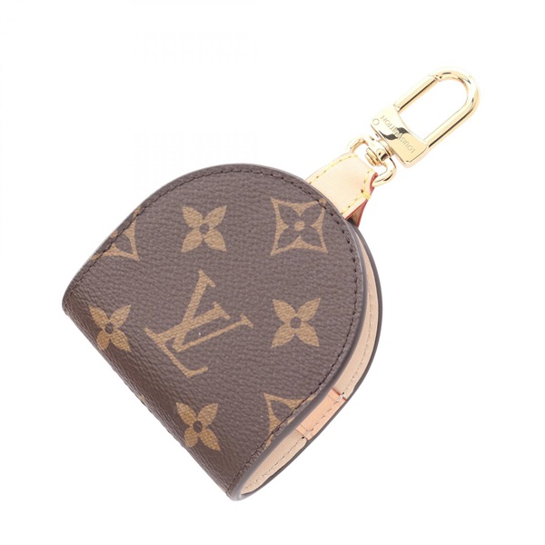 LOUIS VUITTON Dog Bag Holder Charm GI1219 Monogram canvas Brown Used unisex LV