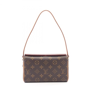 LOUIS VUITTON Recital Shoulder Handbag M51900 Monogram canvas leather Brown Used