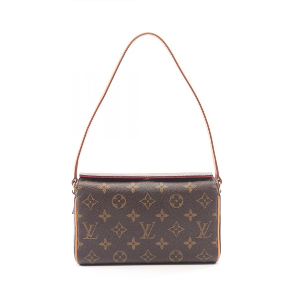 LOUIS VUITTON Recital Shoulder Handbag M51900 Monogram canvas leather Brown Used