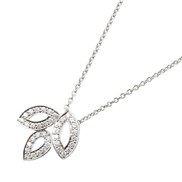 HARRY WINSTON Lily Cluster Mini Necklace Pendant Pt950 Platinum Clear Used Women