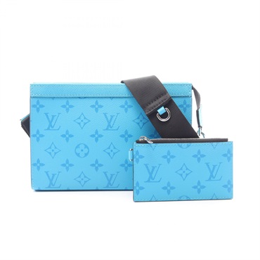 LOUIS VUITTON Gaston Wearable Wallet Shoulder Bag M27647 Taigarama Tropical Blue