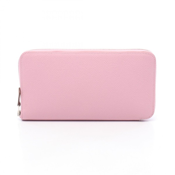 HERMES Azap Long SilkIn Around long wallet D Epsom Mauve sylvestre Used SHW