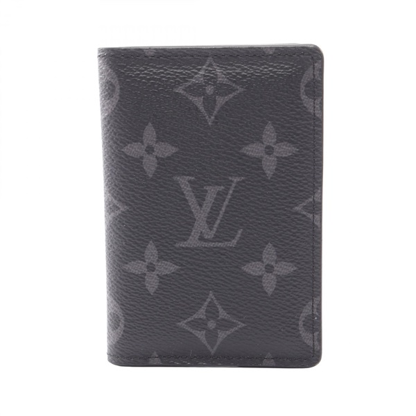 LOUIS VUITTON Organizer De Poch Card Case M61696 Monogram eclipse Black Used